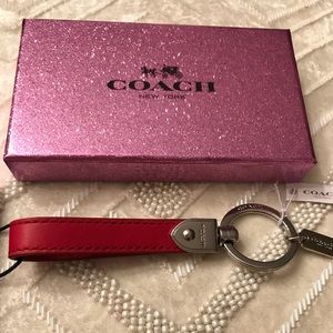 Coach Leather key ring.